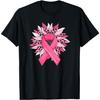 Brustkrebs Rosa Schleife Sonnenblume Brustkrebs Bewusstseins T-Shirt