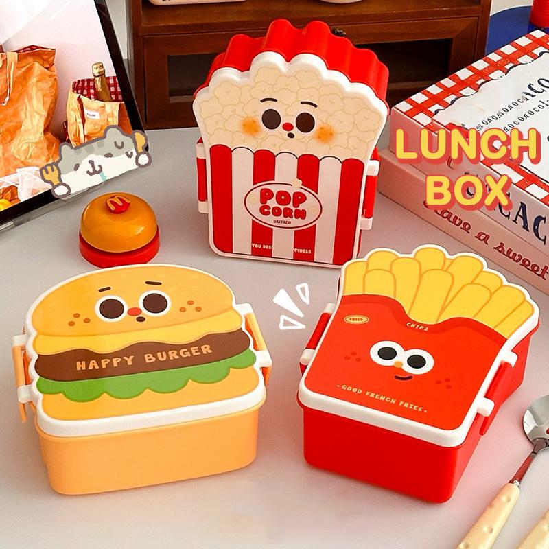Student Lunch Box Bento Box Salad And Fruit Box With Separation And Preservation Office Worker Lunch Box With Tablewares