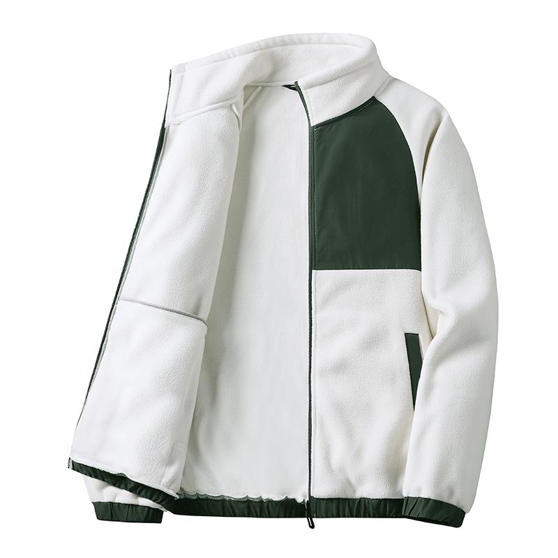Women s Jackets Made of Extra Thick Fleece and Fleece, Windproof Cardigans, Hoodies, Men s Tops, Cotton Jackets, Sportswear L белый