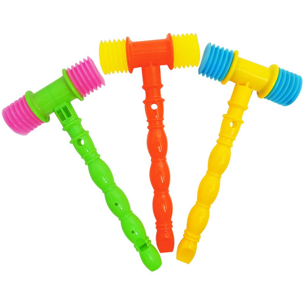 Squeaky Toy Hammer For Kids Sensory Toy Plastic Percussion Sounding Hammer Fun Play Musical Instrument