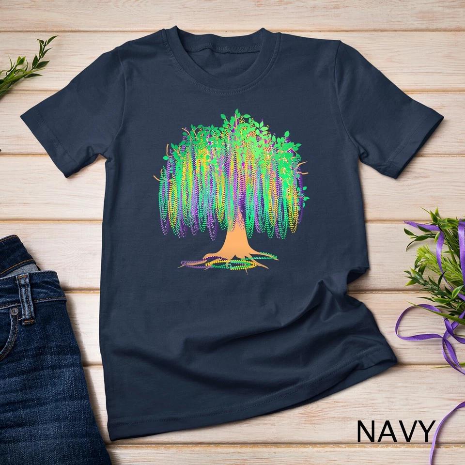 Mardi Gras Carnival Mexican Graphic Bead-Tree Bourbon Street Unisex T-shirt 9 M