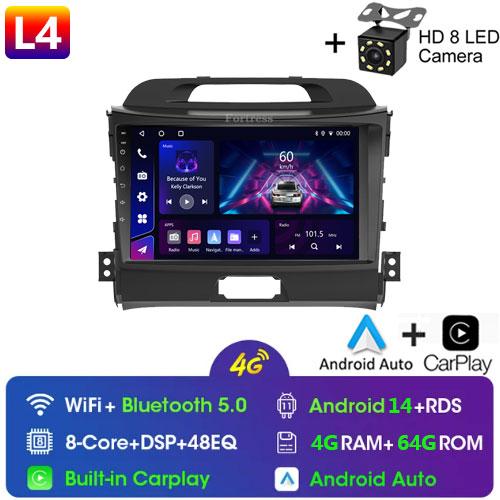 Fortress 5G WIFI Android Auto Radio 2 Din For KIA Sportage 3 2010-2016 Car Multimedia Video Player Autoradio Carplay 8 Core GPS