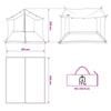 Camping Tarp with Mesh Walls Blue 340 x 260 x 220 cm