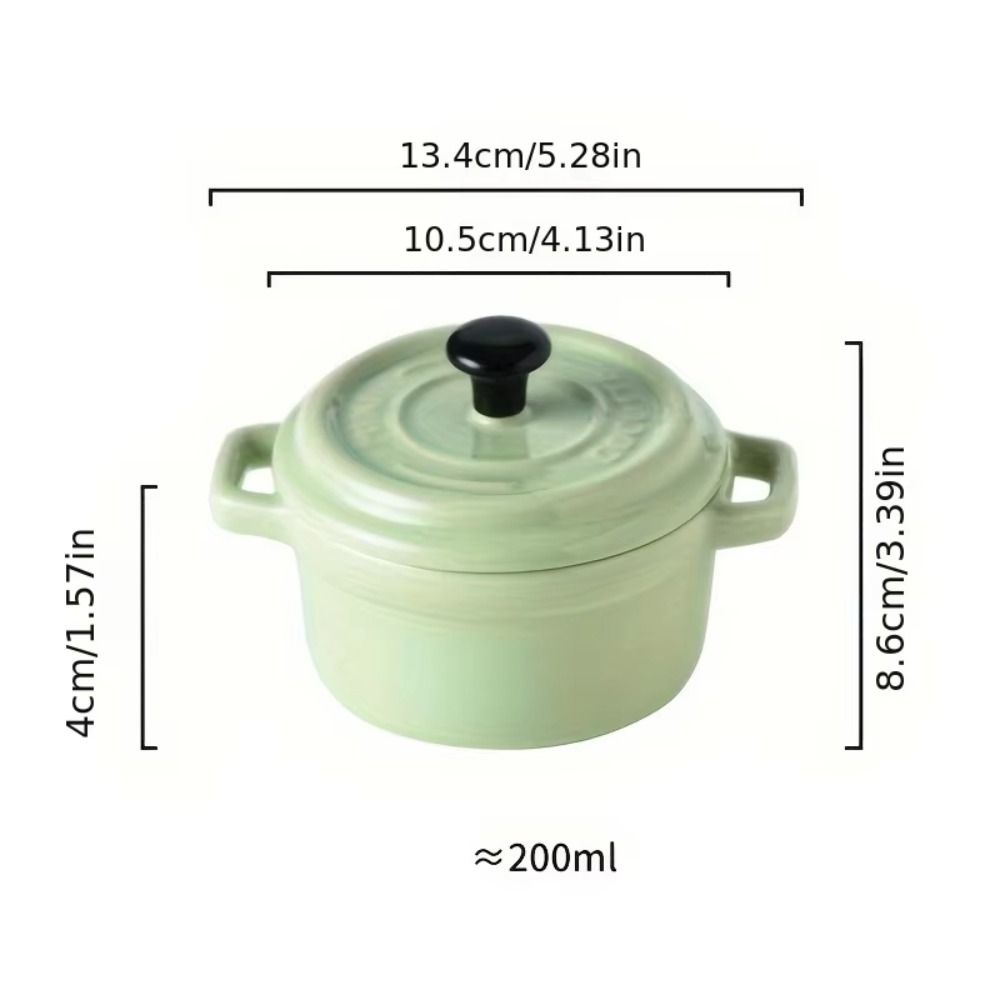 Hängende Ohren Keramik Frühstücksschale 200ml Creme Brulee Schale Gedämpfte Eierschale Butter