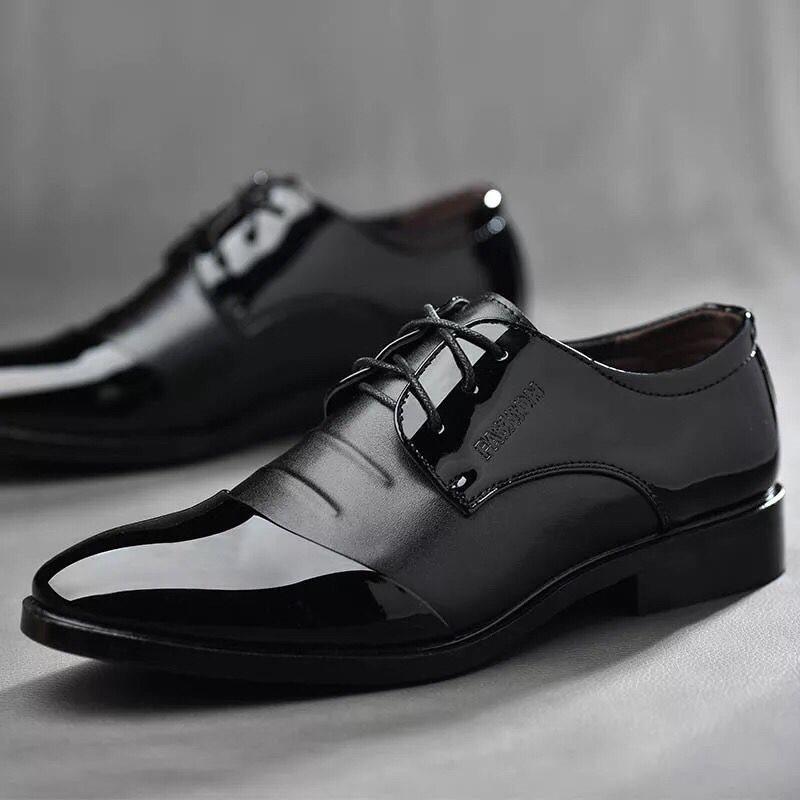 Leather Shoes for Men, Business Attire, Men's Shoes, British Casual Lace Up, Autumn Versatile, Breathable