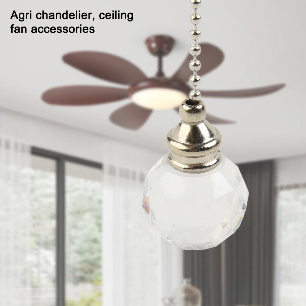 Crystal-Style Designer Bathroom Toilet Pull Chain Cord Handle For Light Switch