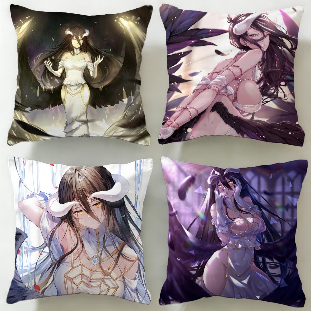 classic anime OVERLORD Cushion Cover Soft & Easy-Wash Pillow Case – Versatile for Couch, Bed, Travel and Office