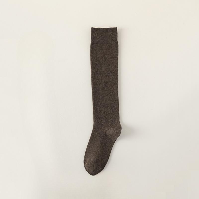 Female Spring and Autumn Pure Cotton Thin Pressure Long Leg Socks