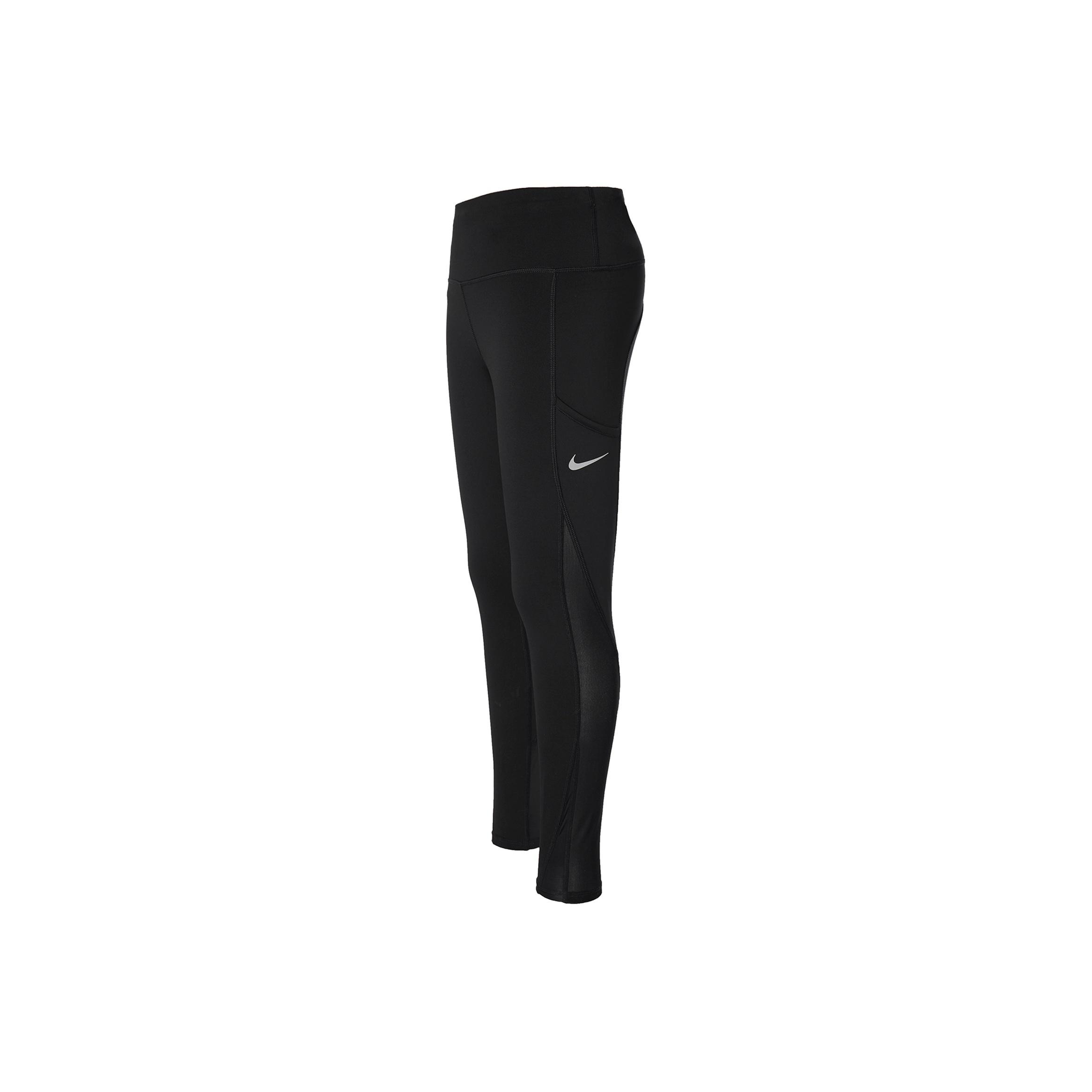 Женские леггинсы для бега Nike Epic Luxe Cool 7/8 со средней посадкой Черные CZ9619-010 M white