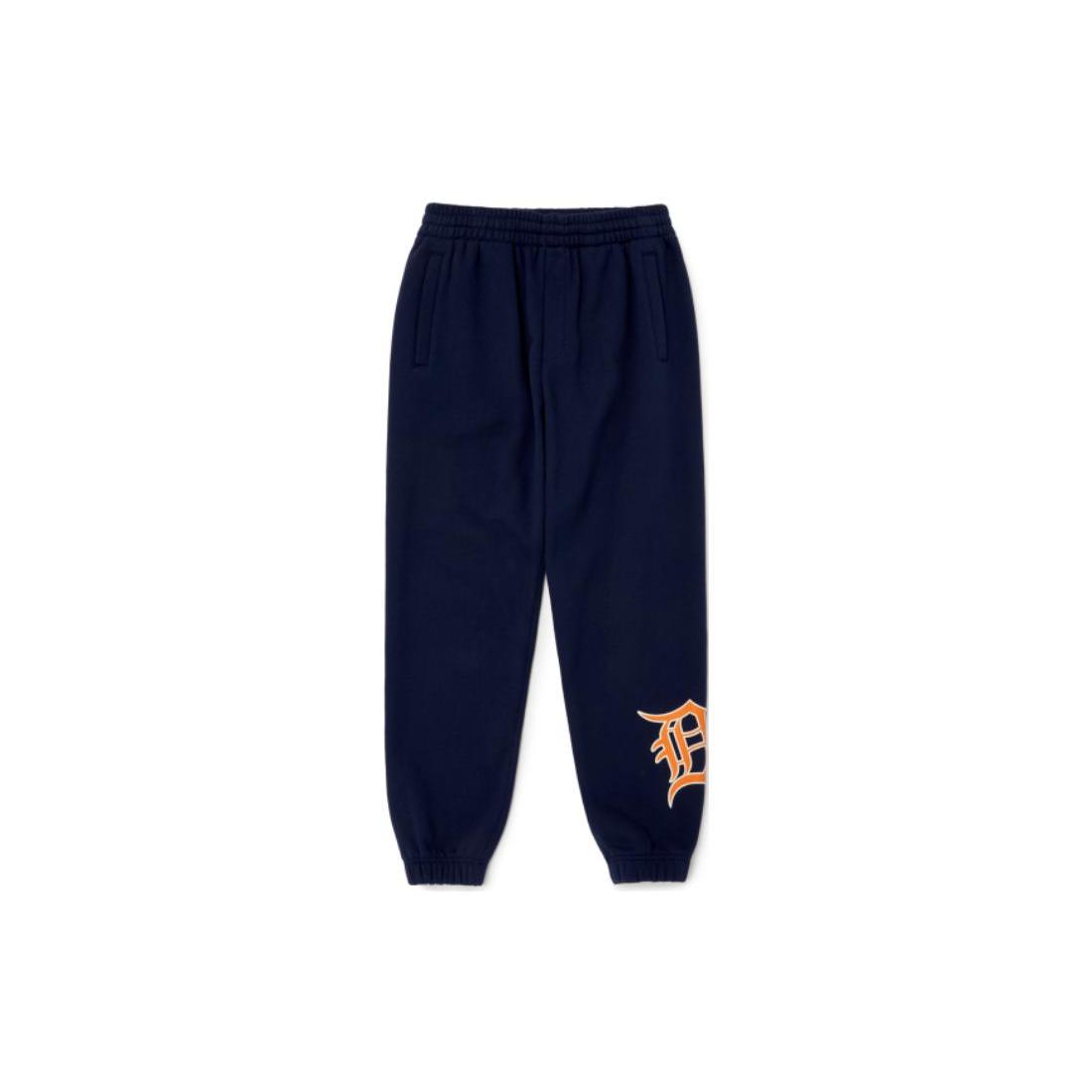 MLB Knitted Sweatpants Unisex Blue Moderate Cuffed Pants 3APTB0526-46NYD S