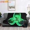 Biohazard Toxic Waste Symbol Green Cool Danger Warning Radioactive Logo Ultra-Soft Blanket Quilt Winter Sofa Cover Bed Covers
