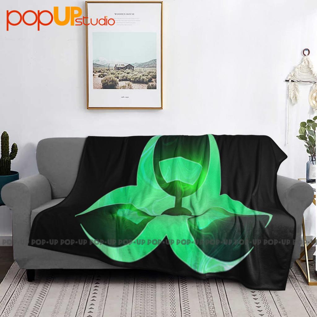 Biohazard Toxic Waste Symbol Green Cool Danger Warning Radioactive Logo Ultra-Soft Blanket Quilt Winter Sofa Cover Bed Covers