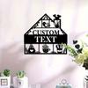 Custom Metal Wall Ornament, Personalized Family Name & Address Sign