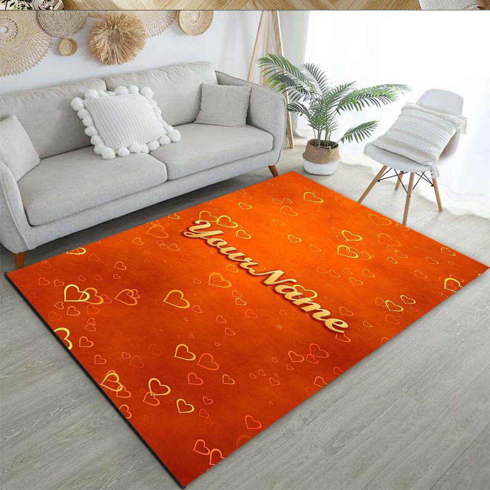 Rose Customized Name Carpet Suitable for Playrooms Outdoor Dining Room Hallway Antislip Carpet Decorate Offices Perfect Gift for Women/Men
