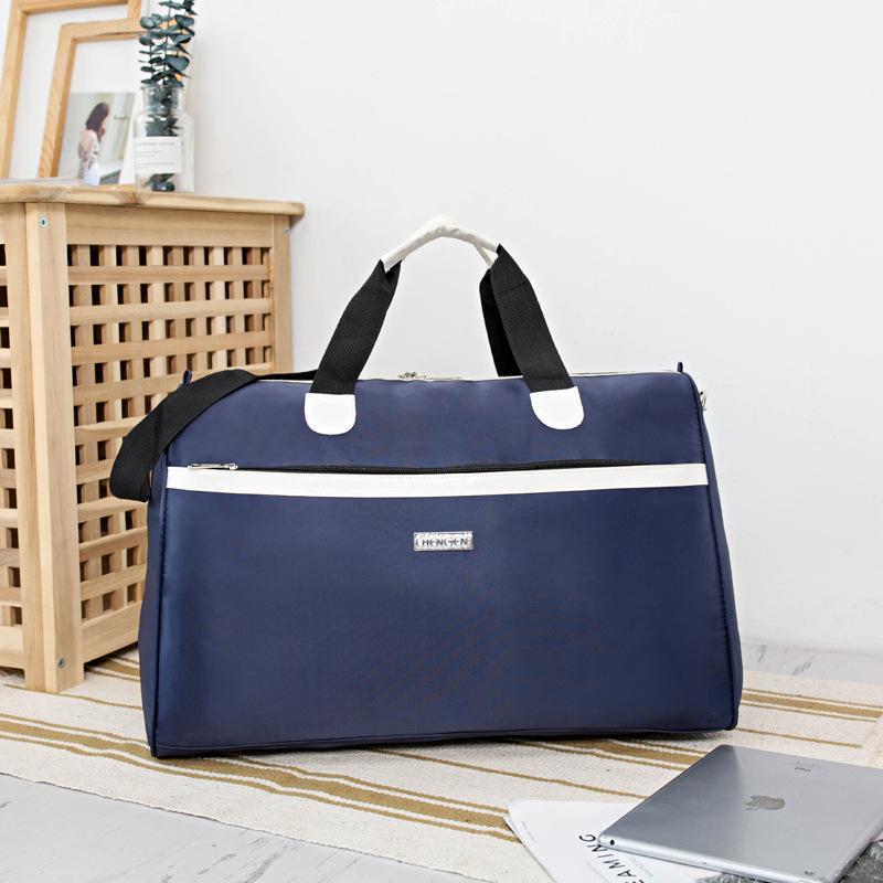 Women's Korean-Style Foldable Canvas Travel Bag - Large Capacity, Lightweight, Handheld or Single Shoulder Gym and Business Bag