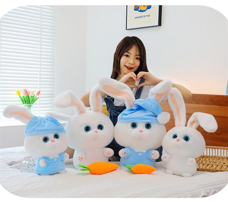 Weißes Kaninchen Plüschtier - Secret Life of Pets Puppe, Kinder-Weihnachtsgeschenk für Mädchen