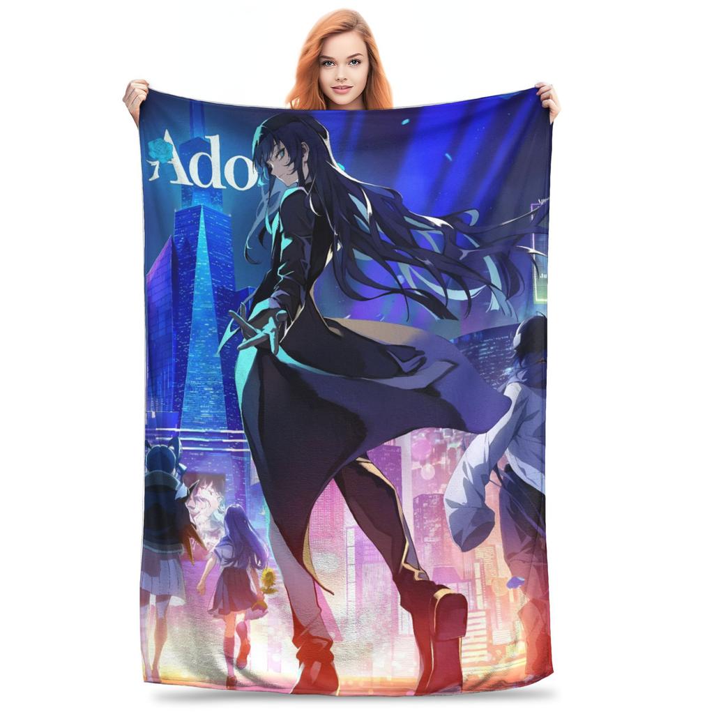 Ado WORLD TOUR Hibana Blanket Winter Soft Durable Throw Blanket for Boy Girl Couch Bed Graphic Bedspread Sofa Bed Cover