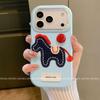 Apple 17 Pro Max & 16 Plus Cute Horse Case - Loose Woven Design