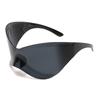 Protective Glasses New Oversized Y2K Punk Rimless Sunglasses Women Men Brand Designer Shades Hip Hop Sport One Piece Sun Glasses