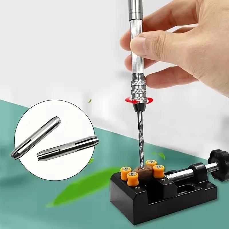 1/11pcs, 0.8-3.0mm Mini Hand Drill Wood work Tools Drilling Tool Manual Twist Drill Bits Jewelry Make Resin Drilling Model Craft