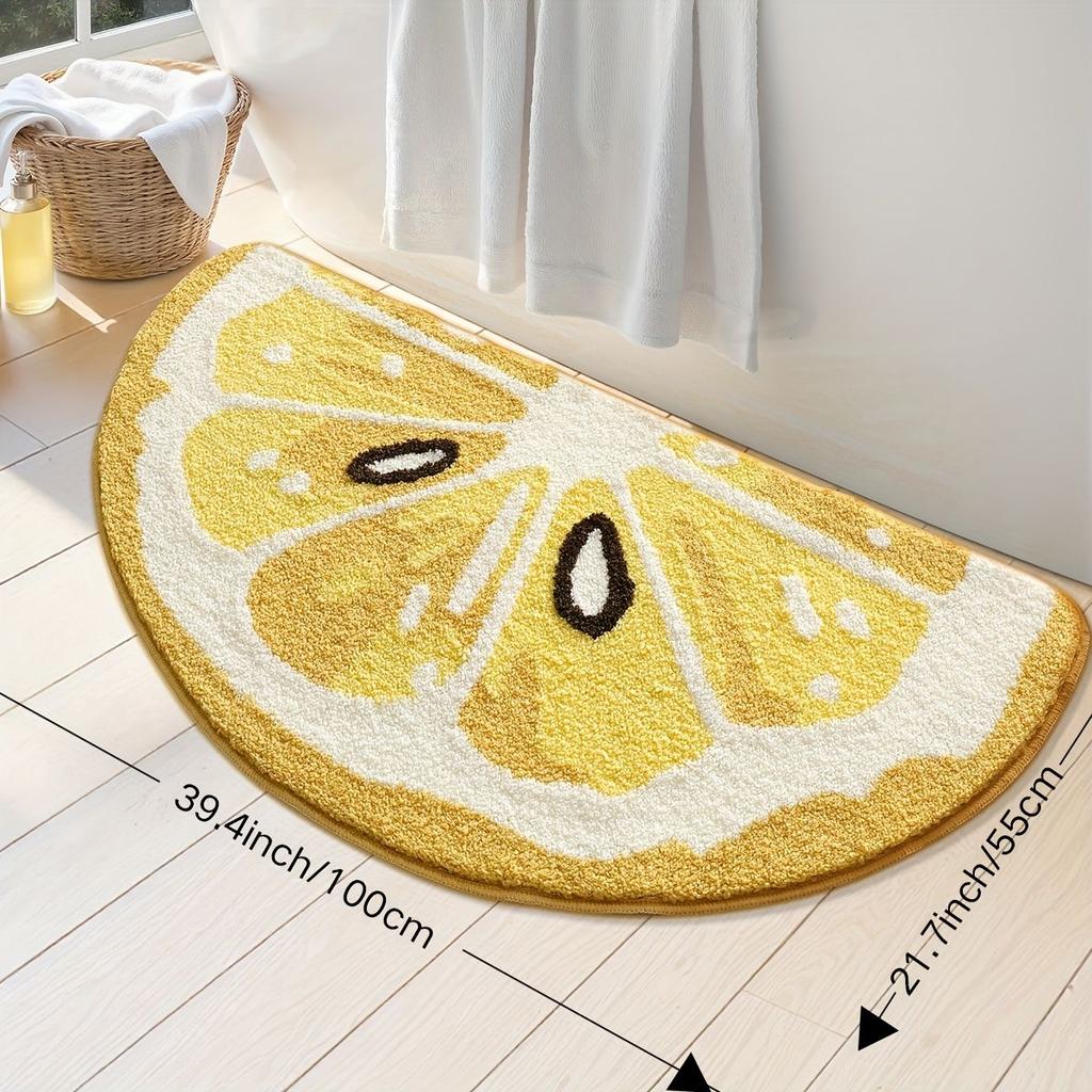 Badezimmer Teppichmatte, Extra Weicher Saugfähiger Premium Badezimmerteppich, Halbrunde Badezimmermatte, Rutschfeste Bequeme Badematte für Badezimmerboden, Waschbecken, Badewanne