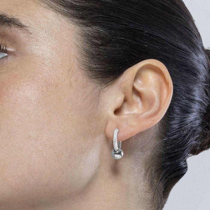 Boucles d'oreilles - LUXENTER - Kigen - Argent 925 - Zirconium - Plaqué Rhodium