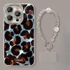 Retro Leopard Print Bracket Bracelet Suitable for Apple 16PRO Mobile Phone Case 15 Tin Foil Pattern 14 Full-inclusive Lens Film X Advanced