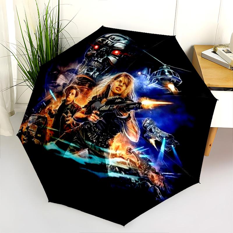T800 Endoskeleton Folding Umbrella Suitable For All Seasons Portable Sun Umbrella Umbrella Outdoor