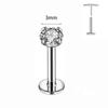 ASTM F136 G23 Titanium Labret Piercing Starfish Earring Stud Bee Leaf Push In CZ Threadless Cartilage 16/18/20G Body Jewelry