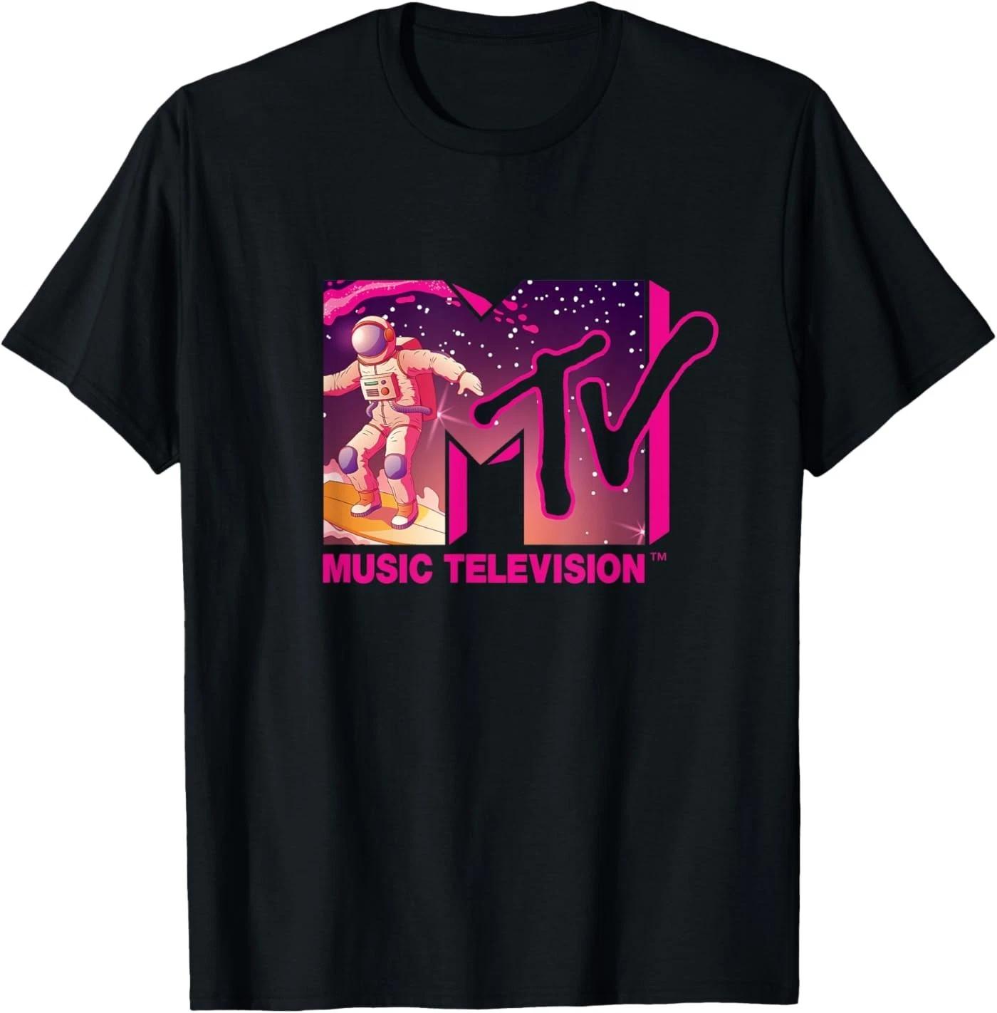 MTV - Official MTV Logo - Surfing Astronaut in Space T-Shirt 2XL