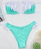 Miniature Women's Swimsuit Sexy Patchwork Back Tie Swimsuit Thong Swimwear Beachwear Bathing Suits