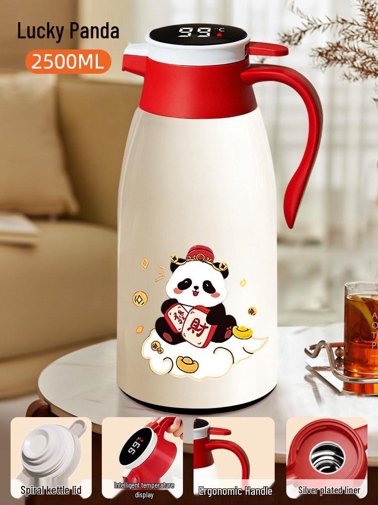 Large Capacity Insulated Thermos Flask with Glass Liner, 7-Hour Heat Preservation, Boiling Water Warming Pot, Hot Water Bottle for Home Use.
