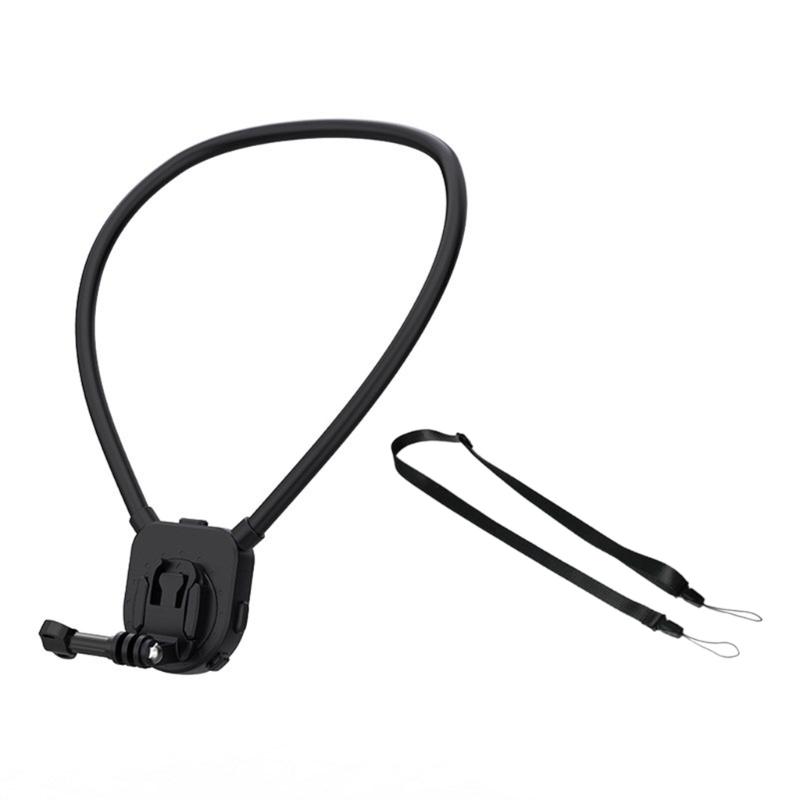 Neck Mount Holder Magnetic Quick Snap Camera Harness for 360 Action Camera Handsfree Action Recording, 360 Degree View