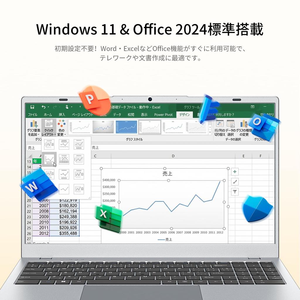 UOWAMOU FHD IPS Laptop with Pentium Gold 6500Y 2x USB 1x USB WiFi Slim and Lightweight Quiet Japanese Keyboard Silver 15.6-inch Processor, 16GB+240GB