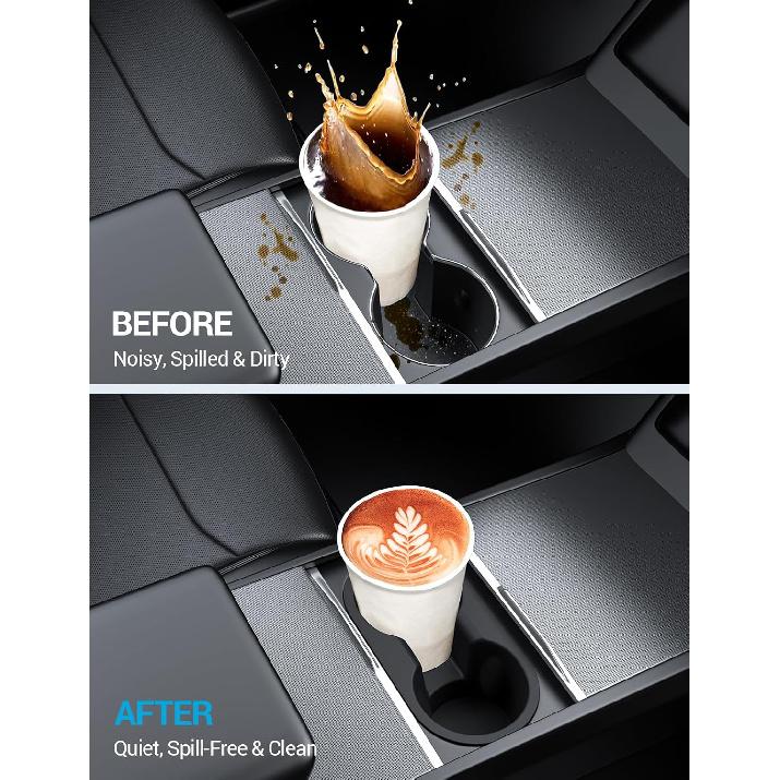 Motrobe 2025 2026 Tesla Model Y Juniper 2024 2025 Model 3 Highland Center Console Cup Holder Ert Silicone Cupholder For Model 3 Highland Model Y