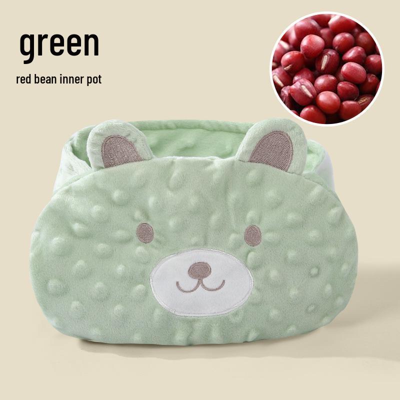 Newborn Anti-Colic Warm Tummy Pillow with Red Bean Heat Pack