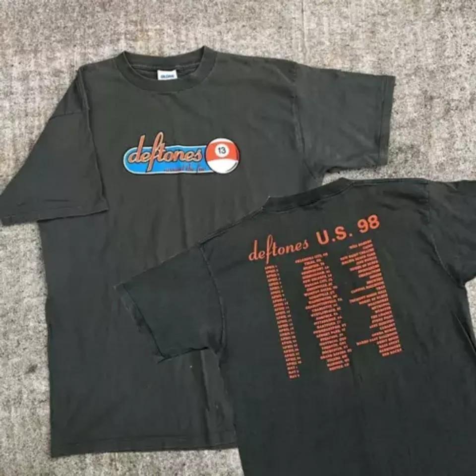 Deftone U.S 1998 Tour Cotton Black Unisex Tshirt S5XL Men Women Unisex T-Shirt M