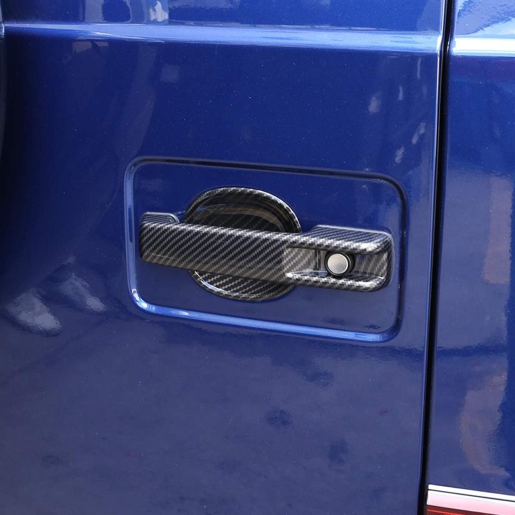 ABS Car Exterior Door Grab Handle Cover Trim for Mercedes Benz G Class W463 G500 G550 G63 2019 2020 Auto Accessories (Carbon Fiber)