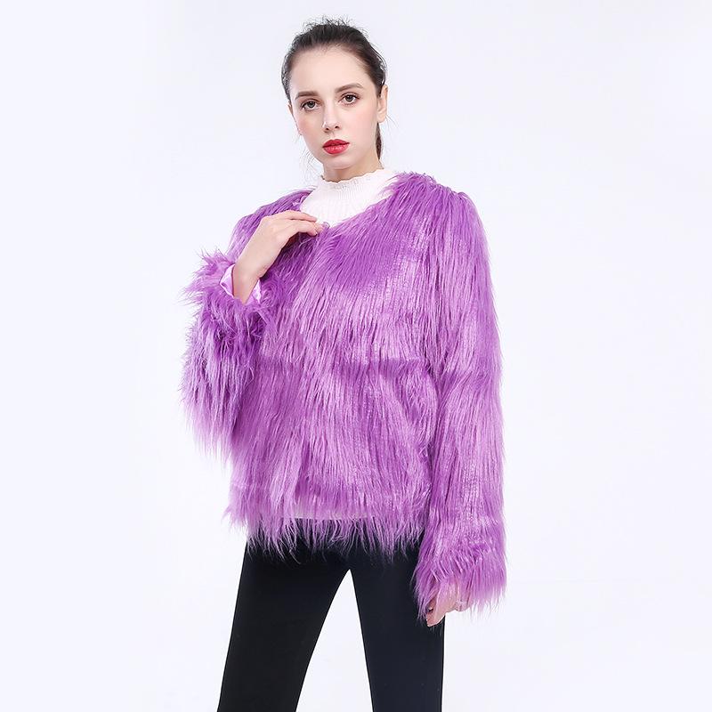 Women's Faux Fur Short Coat - Washable Wool, European & American Style
