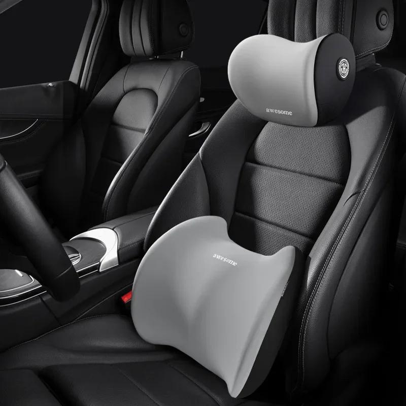 Universal Car Headrest Lumbar Memory Foam Cervical Lumbar Support Car Headrest Backrest Pillow Office Car Interior Accessories