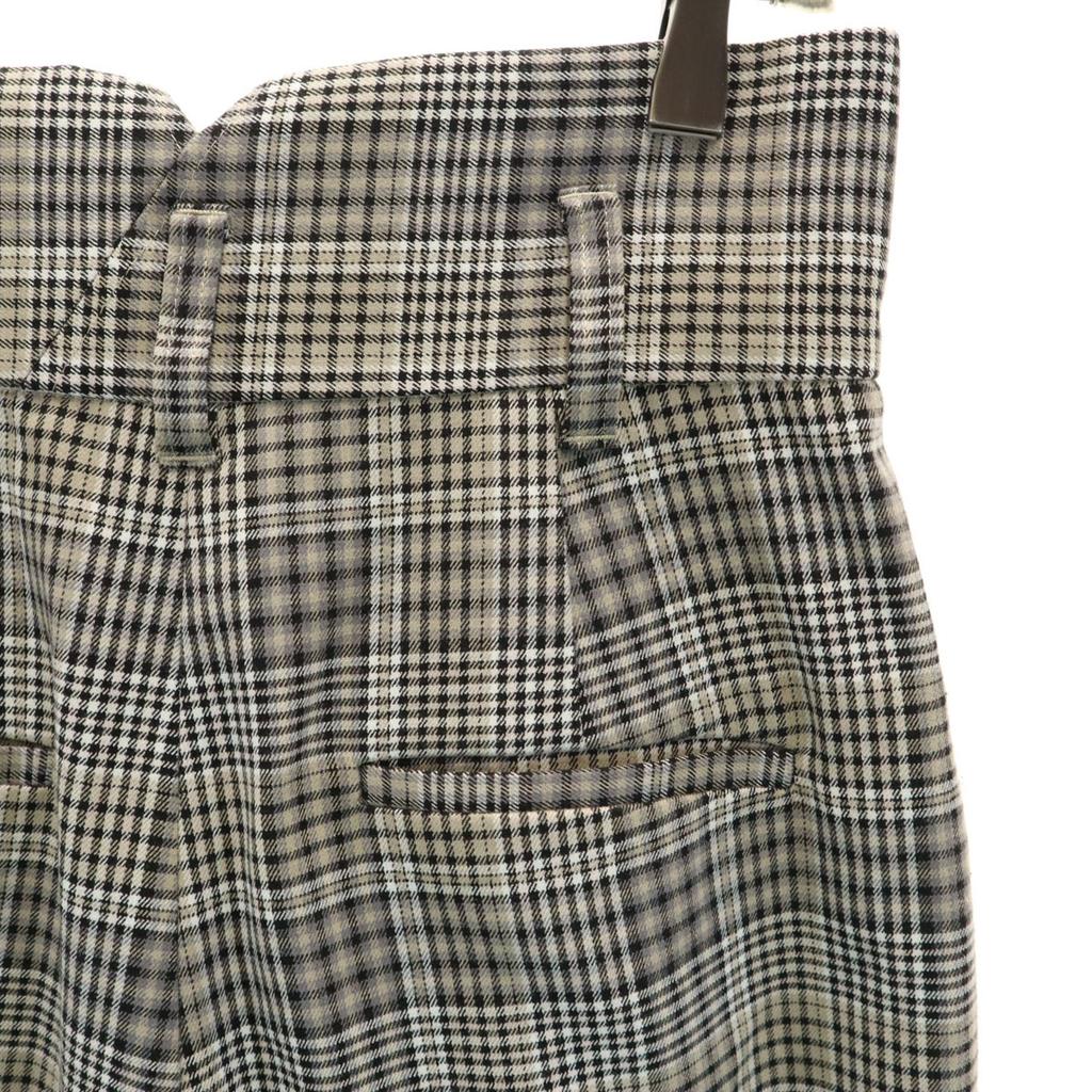 URBAN RESEARCH Made In Japan Check Pattern High Waist Wide Pants 38 Women Used