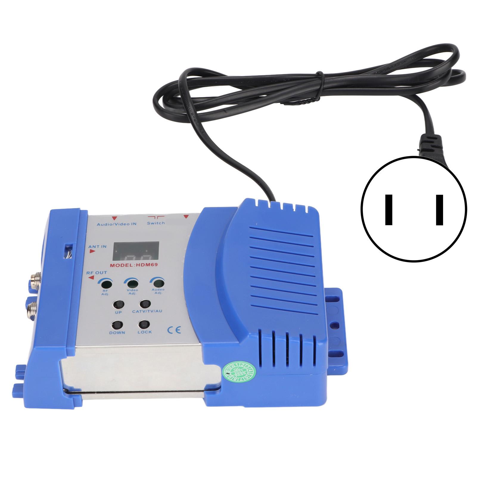 

HD Modulator PAL NTSC Format Drive HD Multimedia Interface AV to RF Converter for Home TV 90‑240V AV to RF Modulator синий