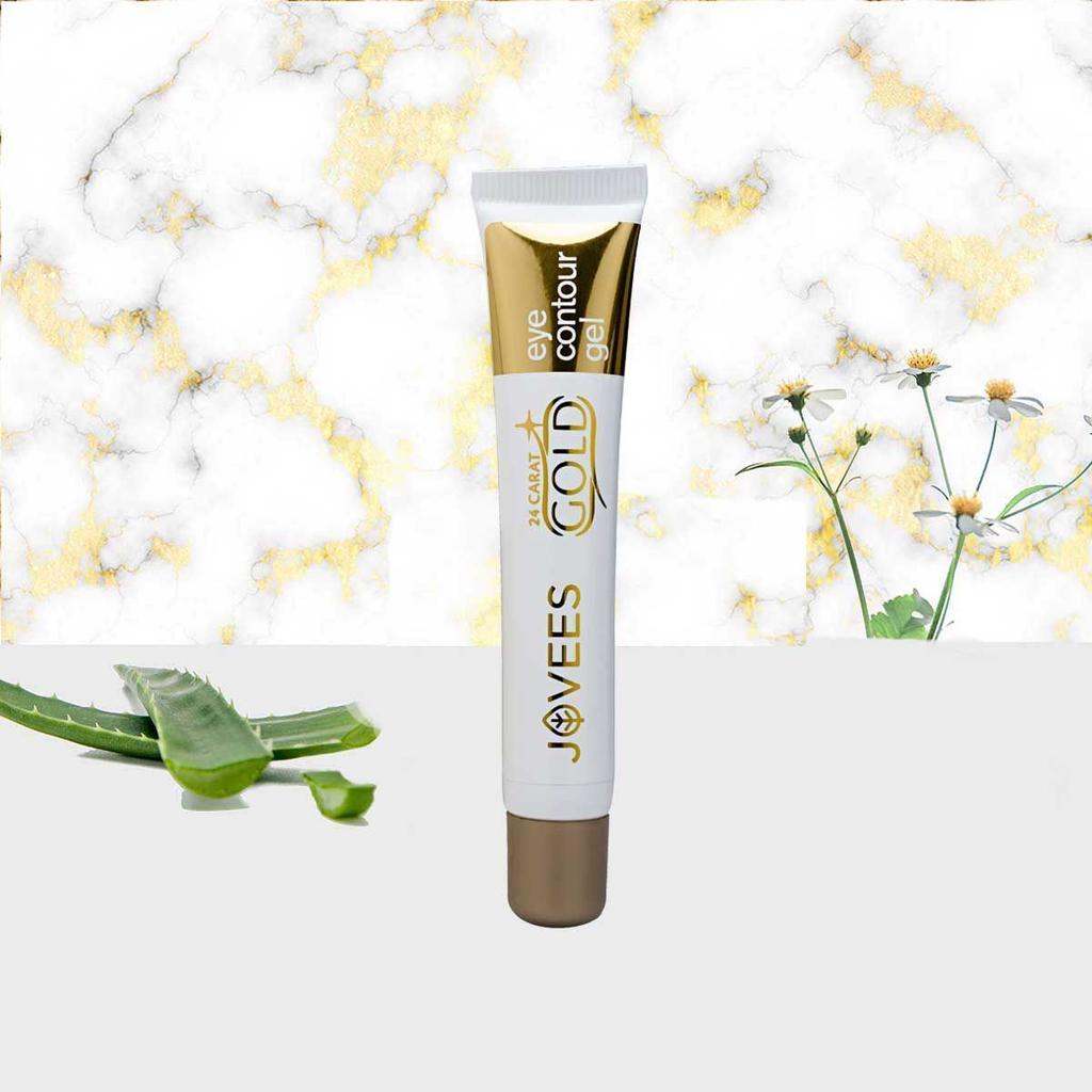 Gel from Dark Circles Under the Eyes with Gold (20 G), 24 Carat Gold Eye Contour Gel, Jovees