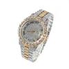 UWIN Men Women Watches Stainless Steel Band Fashion Luxury Rhinestones Quartz Elegant Casual Wristwatches Business Watch