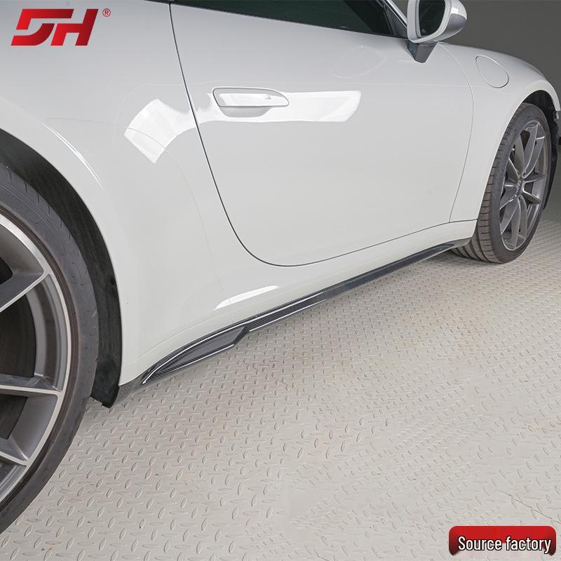 Carbon Fiber Turbo SD Style Side Skirts for 2019-2025 Porsche 911: Anti-Collision & Anti-Scratch