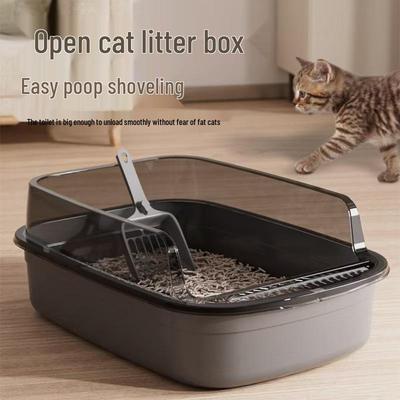 Large Anti-Splash Open Cat Litter Box