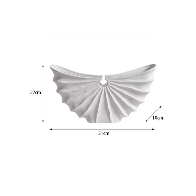 

Modern Simple Vases Creative Fan Vases Ceramics Storage Flower Bottle Living Room Desktop Decorative Flower Bottle Ornaments