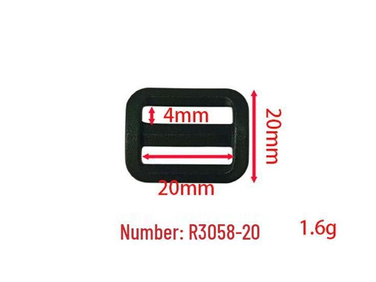 In Stock: 20-50mm Wear-Resistant Adjustable Plastic Ladder Buckle for Backpacks