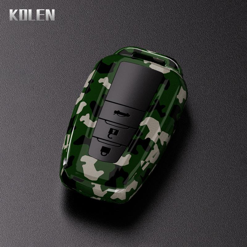 ABS Carbon Fiber Car Key Case Cover Shell For Toyota Prius Camry Corolla CHR C-HR RAV4 Land Cruiser Prado Protector Accessories