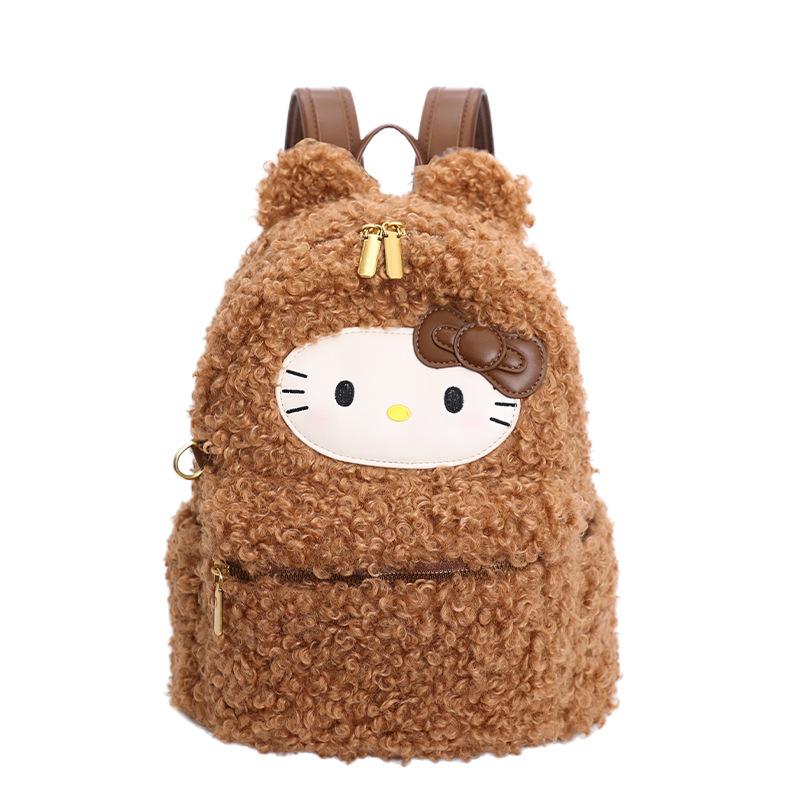 Schoolbag cute kitty plush bag niche design cartoon cute shoulder bag fashionable versatile large capacity backpack